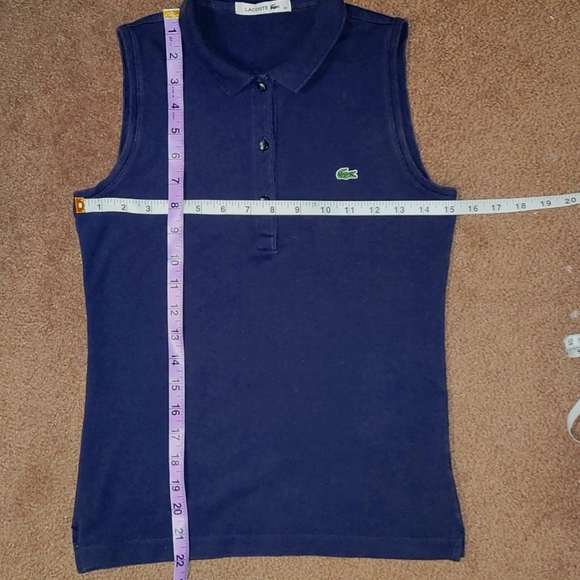 Lacoste 🐊 Sleeveless Polo, Navy, 32 (XS) - Picture 5 of 8